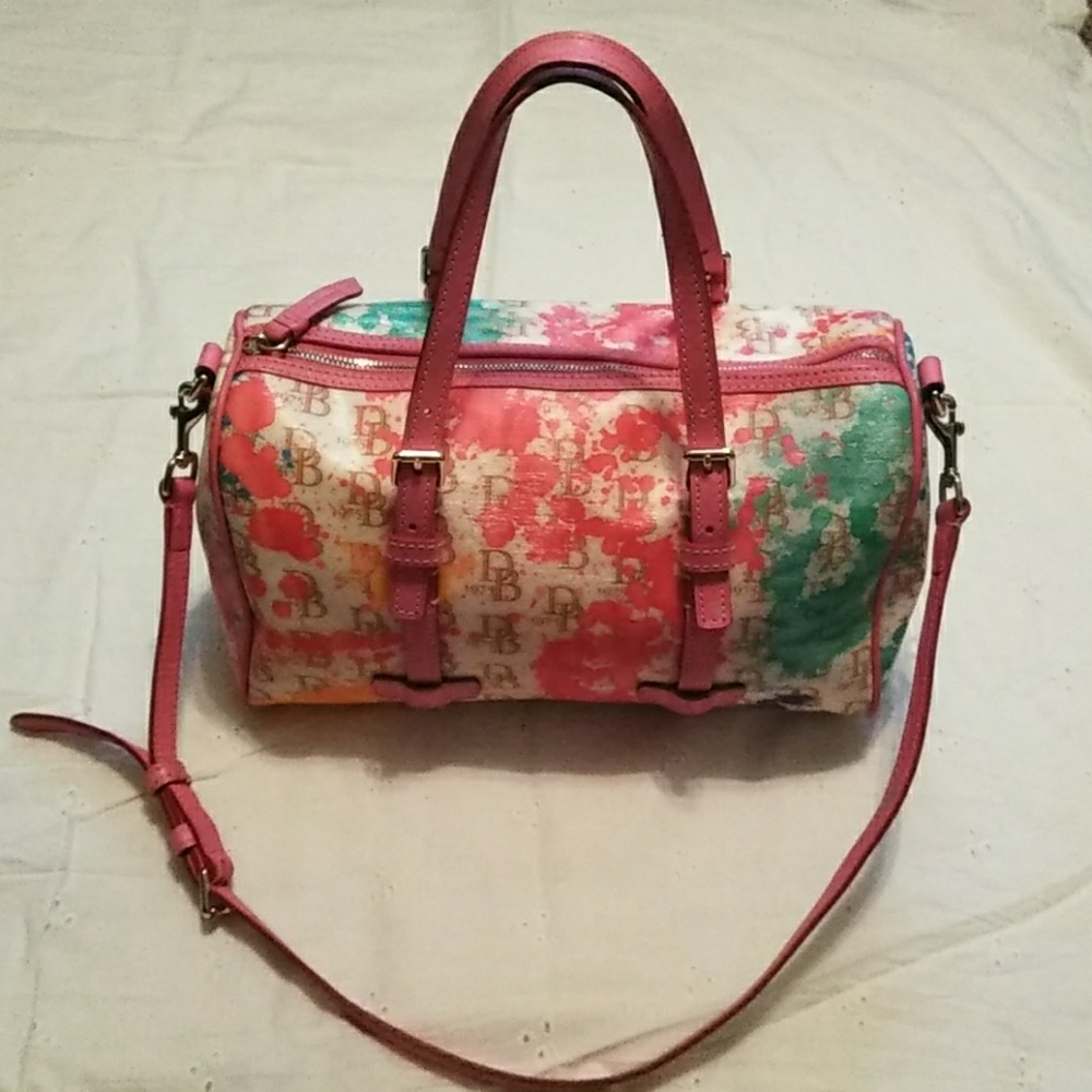 Dooney & Bourke Multi-Color Purse. Hanging Strap.